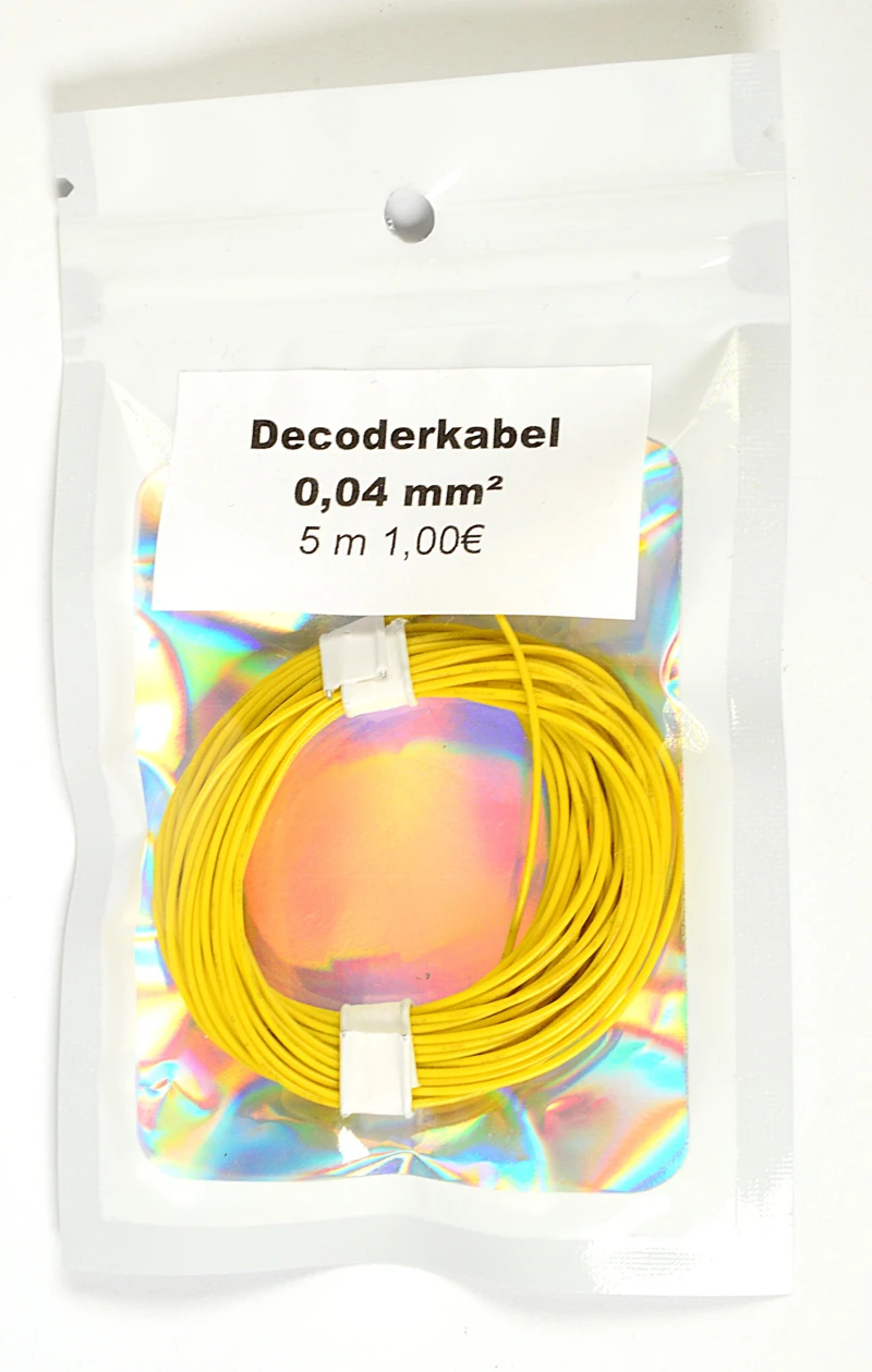 Decoderkabel gelb 0,04 mm² / 5 m