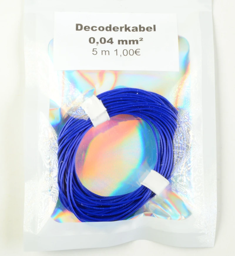Decoderkabel blau 0,04 mm² / 5 m