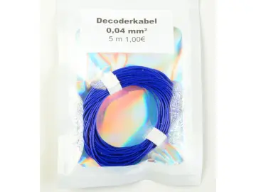 Decoderkabel blau 0,04 mm² / 5 m