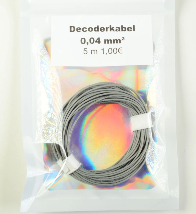 Decoderkabel grau 0,04 mm² / 5 m