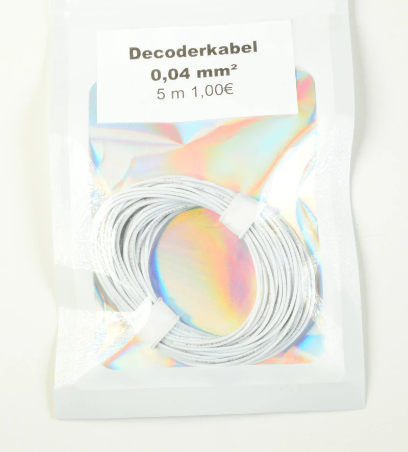 Decoderkabel weiß 0,04 mm² / 5 m