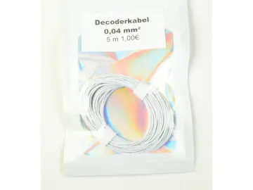 Decoderkabel weiß 0,04 mm² / 5 m