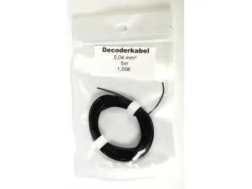 Decoderkabel schwarz 0,04 mm² / 5 m