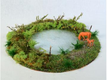 Diorama: Großer Teich "Pferde"