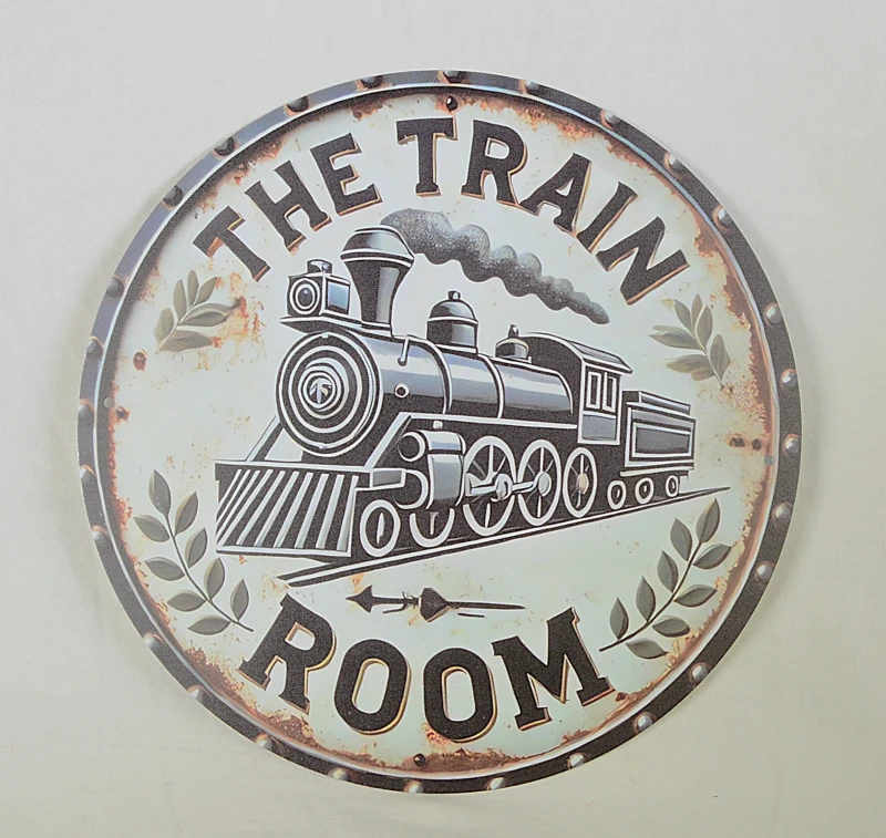 Türschild " Train Room"