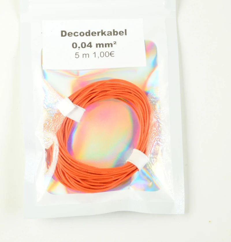 Decoderkabel rot 0,04 mm² / 5 m