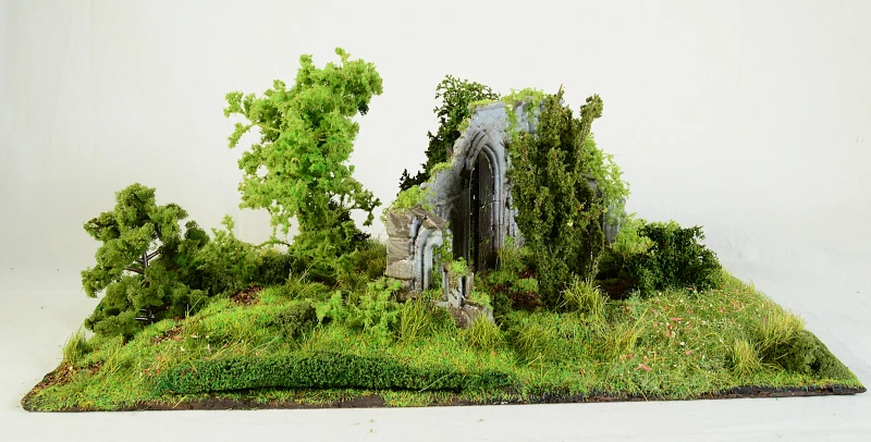 Diorama: gotische Ruine