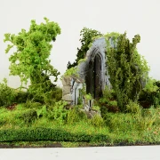 Diorama: gotische Ruine